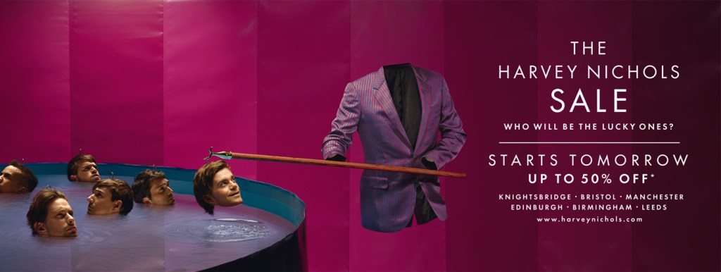 Publicité - Ads - Harvey Nichols - Loterie - Pêche aux canards