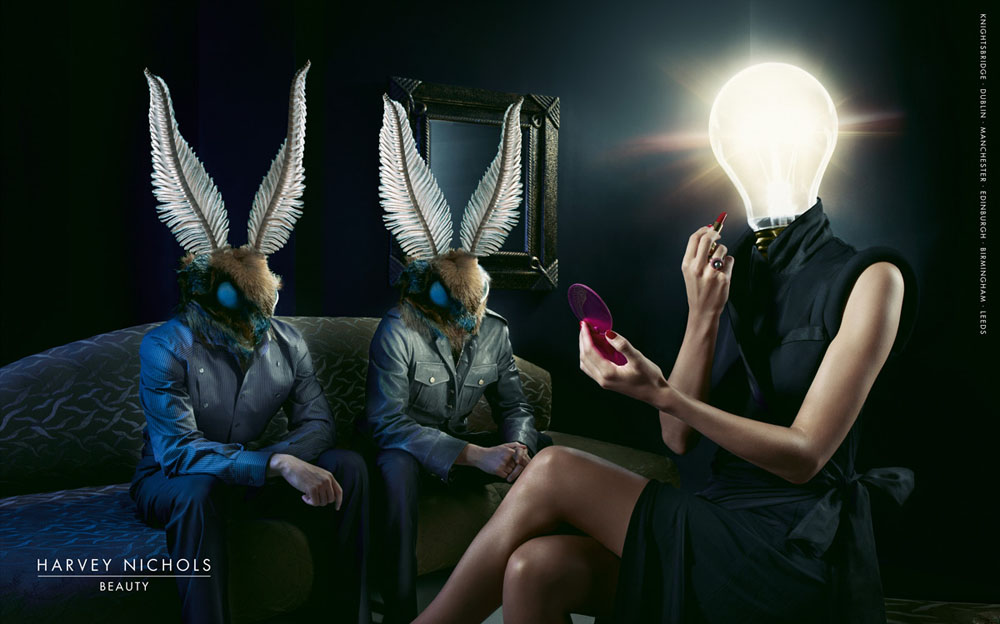Publicité - Ads - Harvey Nichols - Opposition - Lumière - Papillons de nuit 