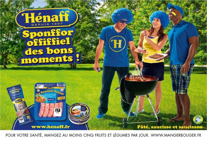 Publicité Hénaff - Sponffor offiffiel des bons moments - Barbecue - 2016