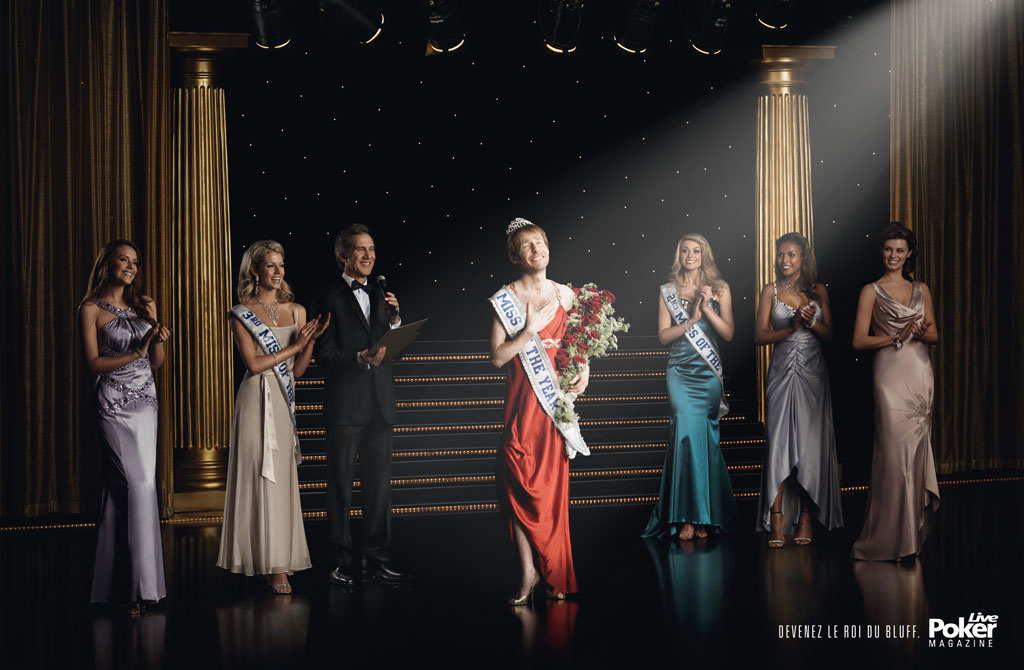 Publicité Live Poker Magazine - Devenez le roi du bluff - Miss - Homme