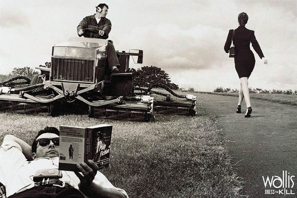 Publicité - Ads - Wallis - Dress to kill - Jardinier tondeuse