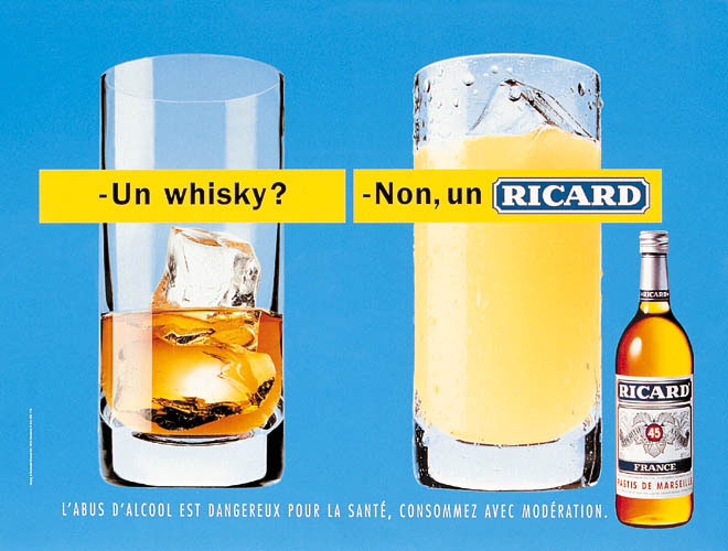Publicité Ricard - Comparaison - Whisky