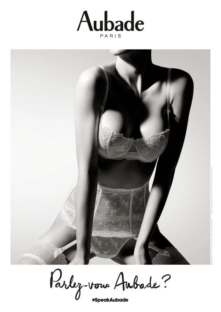 Publicité Aubade - Parlez vous Aubade - Agence Mazarine Mlle Noï - photographe Thierry Le Gouès