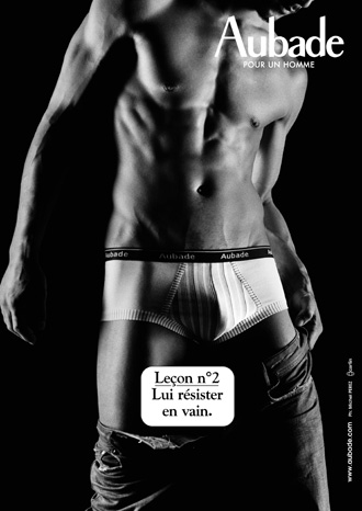Publicité Aubade - Les leçons - Aubade pour homme - Michel Perez -  Agence Carlin - Leçon n°2 - Lui résister en vain