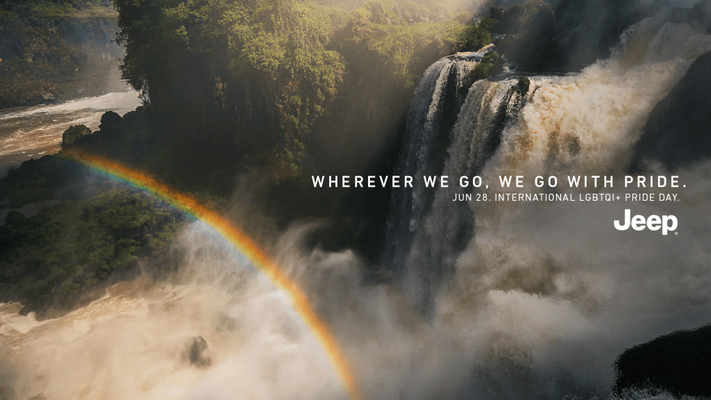 Publicité Jeep - Soutien Gay Pride - Paysage - Arc en ciel - Argentine - 2020