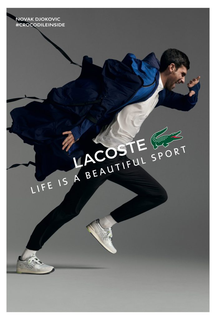 Publicité Lacoste - Crocodile Inside - Mouvement - Face au vent - Novak Djokovic - BETC - 2019