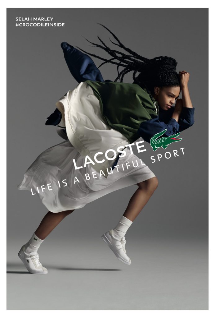 Publicité Lacoste - Crocodile Inside - Mouvement - Face au vent - Selah Marley - BETC - 2019