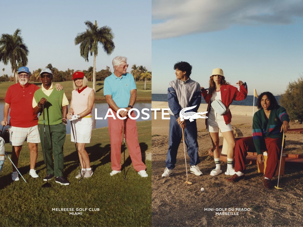 Publicité Lacoste - Anniversaire 90 ans - Golfeurs - Melreese Golf club Miami - Jeunes Mini-golf du Prado - Marseille  -  BETC - 2023