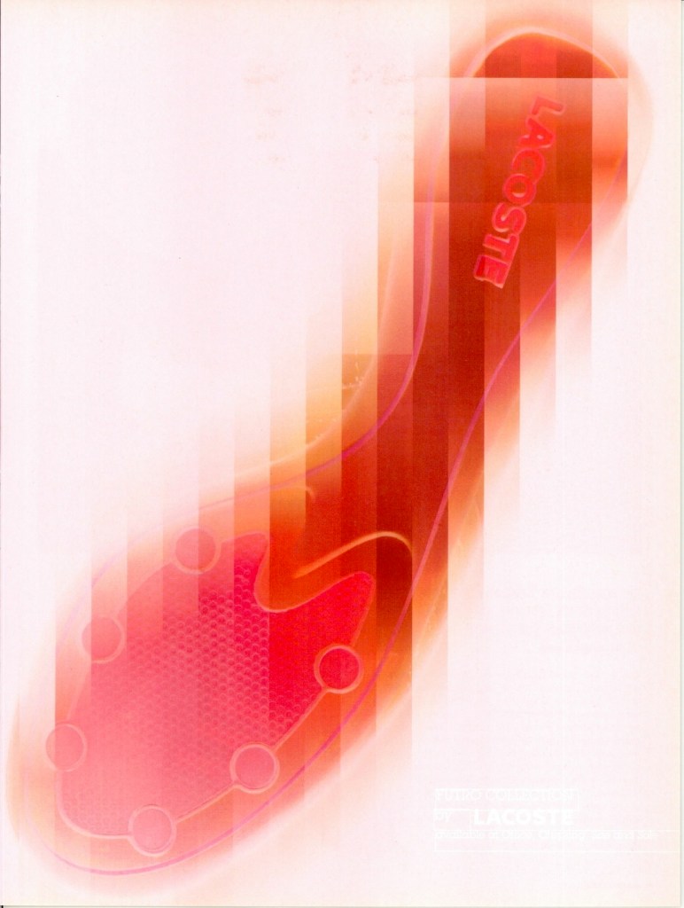 Publicité Lacoste - Chaussures - Futro collection - Design - Magazines anglais - Dazed 