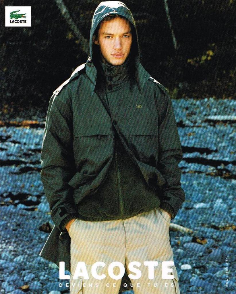Publicité Lacoste - Deviens ce que tu es - Homme - Coupe-vent - Agence Euro&RSCG Scher Lafarge - 2000