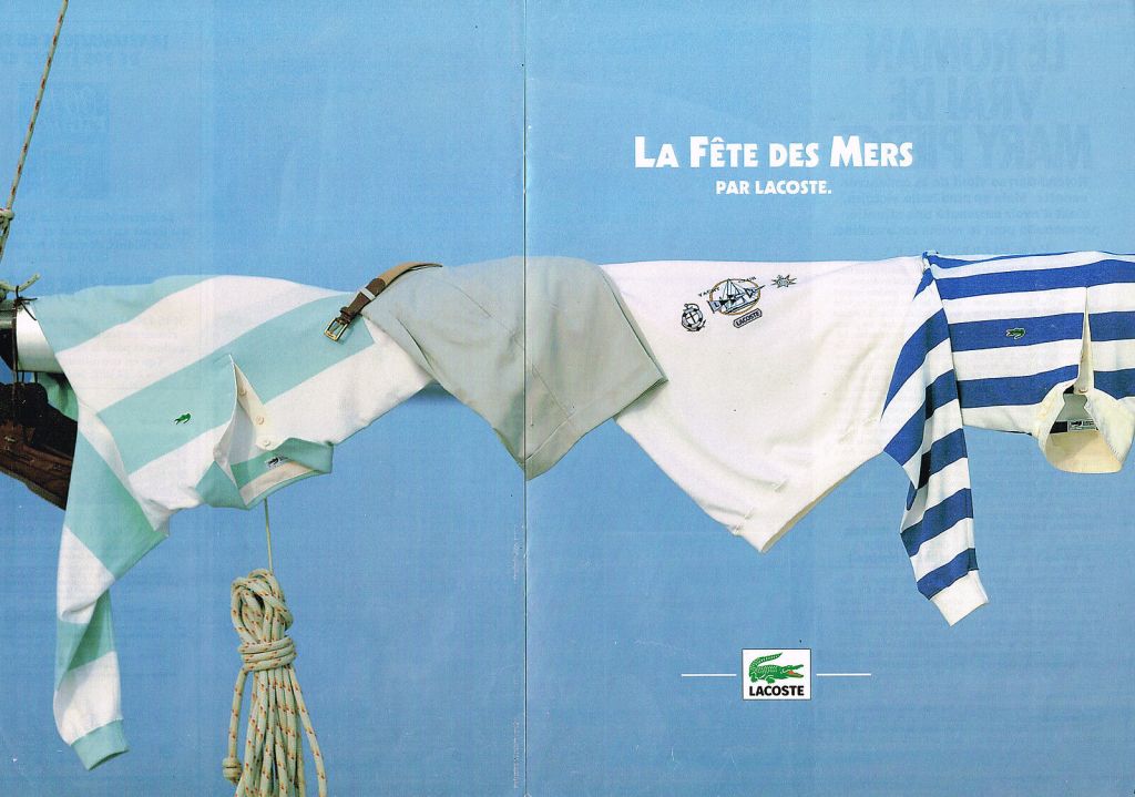 Publicité Lacoste - Double page - Fête des mers - 1994