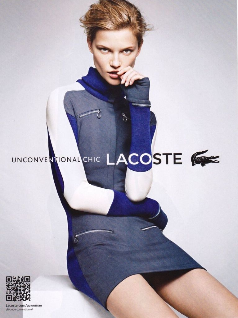 Publicité Lacoste - Campagne Unconventional Chic - Robe courte - QR Code - BETC - 2012