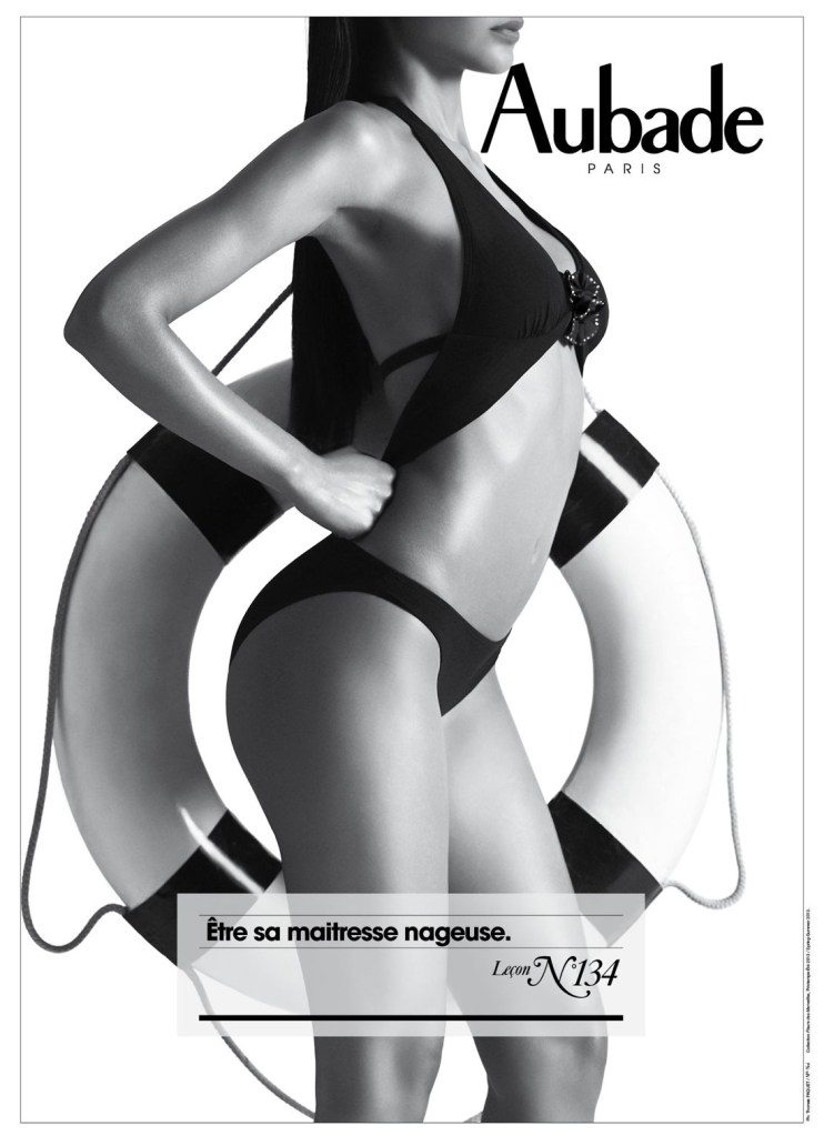 Publicité Aubade - Les leçons - Thomas Paquet - Agence Carlin - Leçon  n°134 - Être sa maîtresse nageuse