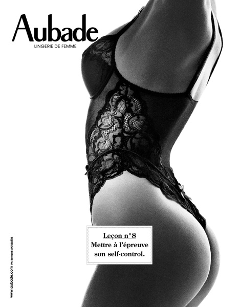 Publicité Aubade - Les leçons - Bernard Matussière - Agence Carlin - Leçon  n°8 - Mettre à l'épreuve son self-control.