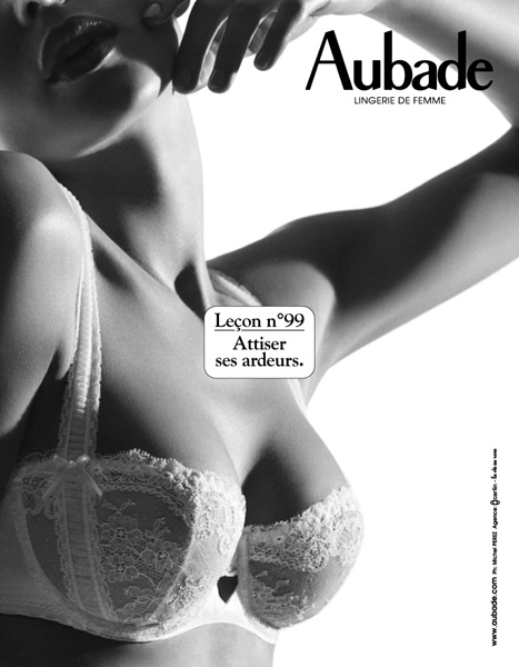 Publicité Aubade - Les leçons - Michel Perez - Agence Carlin - Leçon  n°99 - Attiser ses ardeurs