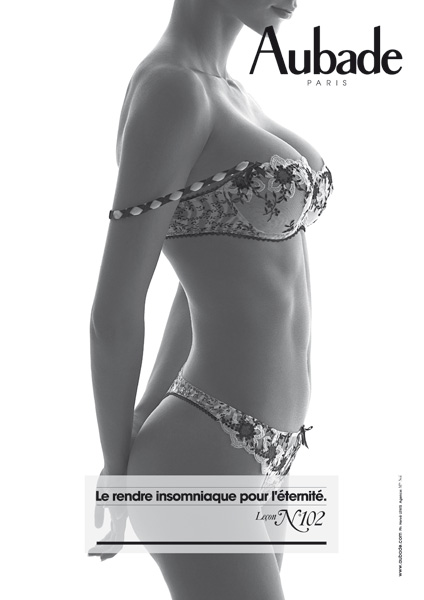Publicité Aubade - Les leçons - Hervé Lewis - Agence Carlin - Leçon  n°102 - Le rendre insomniaque pour l'éternité