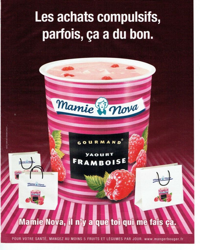 Publicité Mamie Nova - Annonces contextuelles - Framboise - Les achats compulsifs, parfois, ça a du bon - DufresneCorriganScarlett - 2013