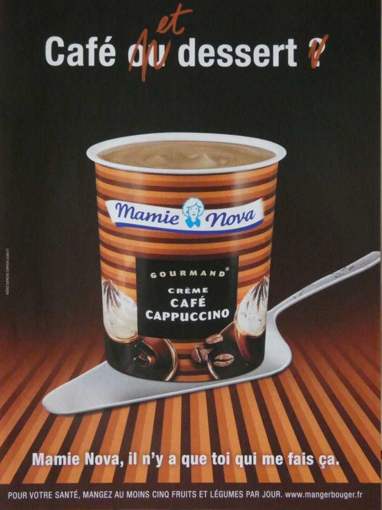 Publicité Mamie Nova - Annonces contextuelles - Café cappuccino - Café et dessert - DufresneCorriganScarlett