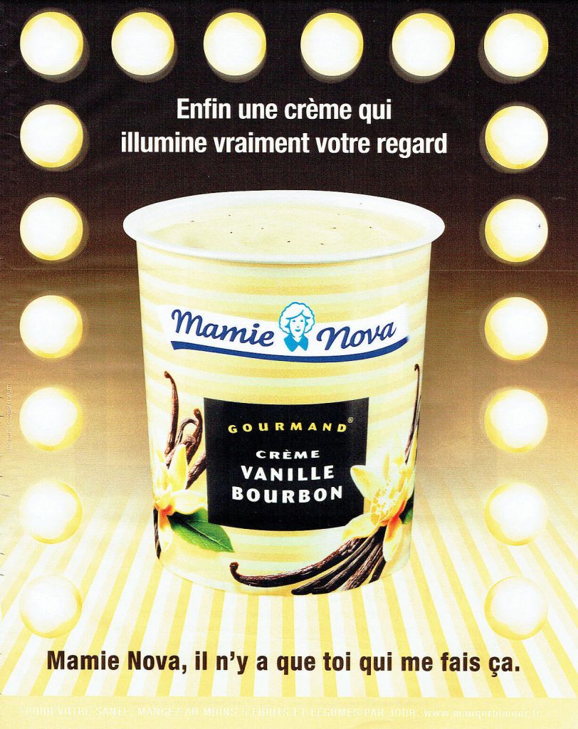 Publicité Mamie Nova - Annonces contextuelles - Vanille Bourbon - Enfin une crème qui illumine votre regard - DufresneCorriganScarlett - 2012