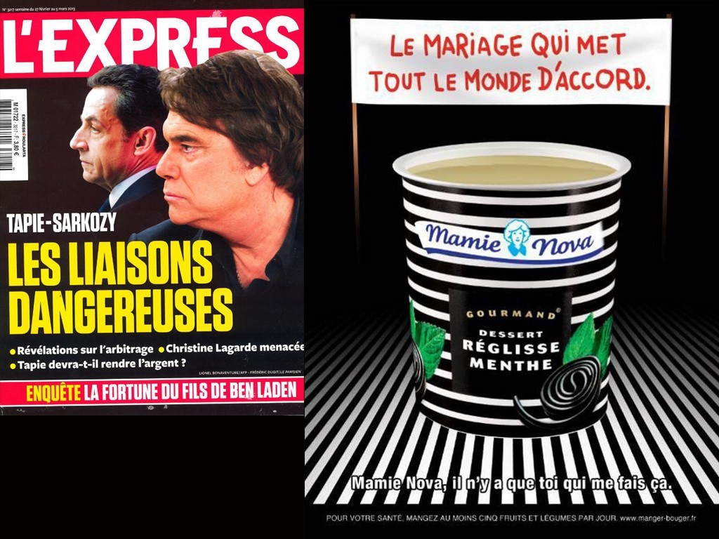 Publicité Mamie Nova - Annonces contextuelles - L'Express - Réglisse Menthe - Le mariage qui met tout le monde d'accord - DufresneCorriganScarlett - 2012
