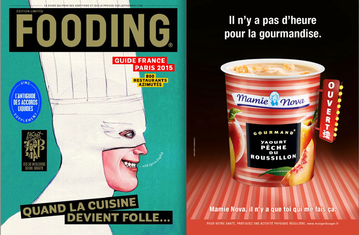 Publicité Mamie Nova - Annonces contextuelles - Pêche du Roussillon - Fooding - Il n'y a pas d'heure pour la gourmandise - DufresneCorriganScarlett - 2014