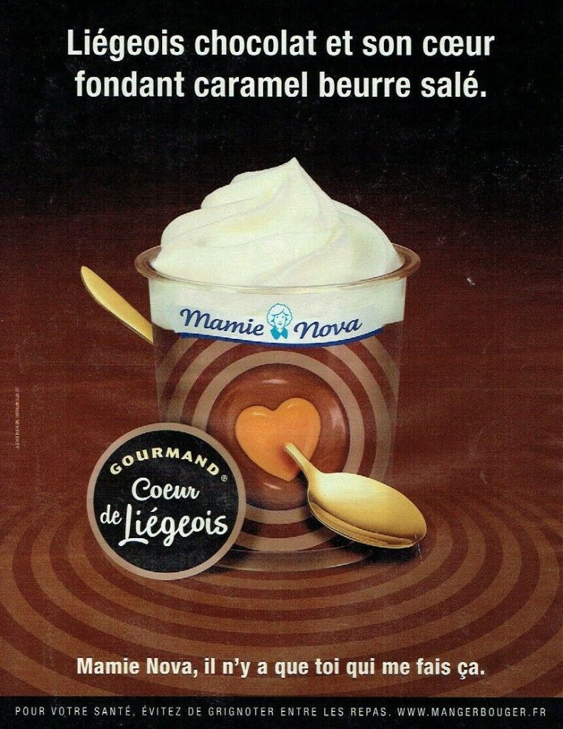 Publicité Mamie Nova - Annonces contextuelles - Cœur de liégeois - Liégeois chocolat et son cœur fondant caramel beurre salé - DufresneCorriganScarlett - 2014