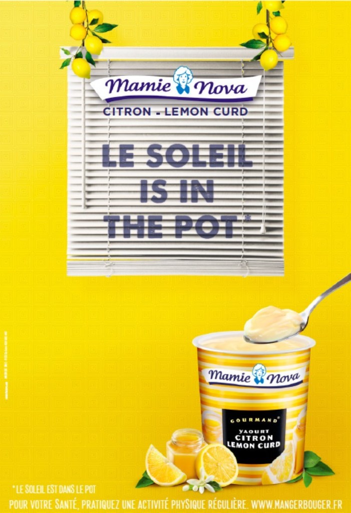 Publicité Mamie Nova - Citron Lemond Curd - Le soleil in the pot - Agence Service Plan - 2018