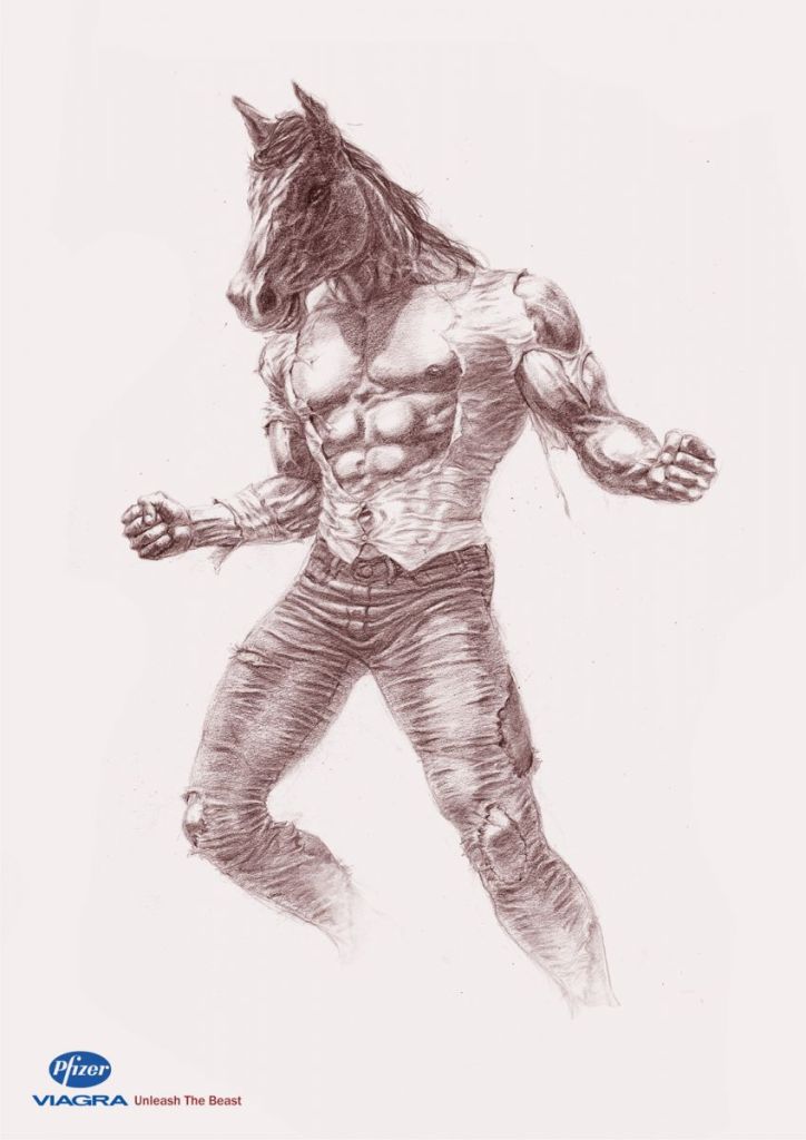 Publicité Viagra - Unleash the Beast - Libère la bête - Cheval - Kenya - 2011