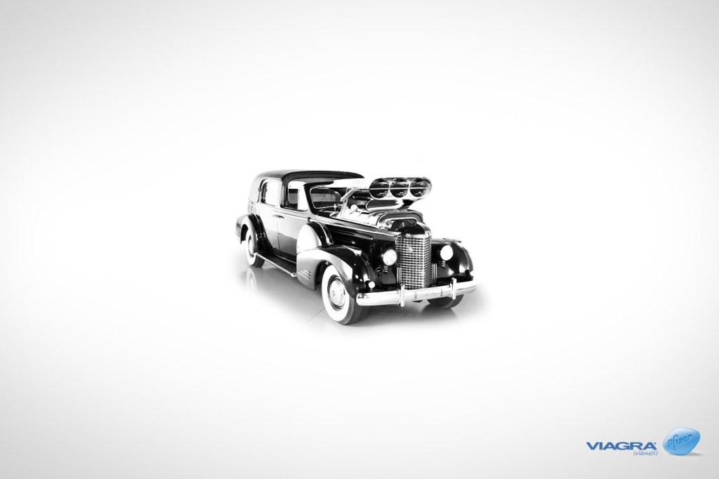 Publicité Viagra - École de publicité - République Dominicaine - vieille voiture - gros moteur - 2014