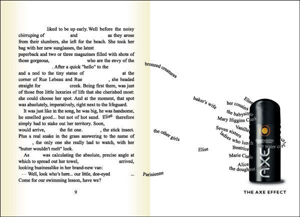Publicité Axe - The Axe Effect - Mots féminins attirés vers le déodorant - Agence Lowe Bruxelles - 2003