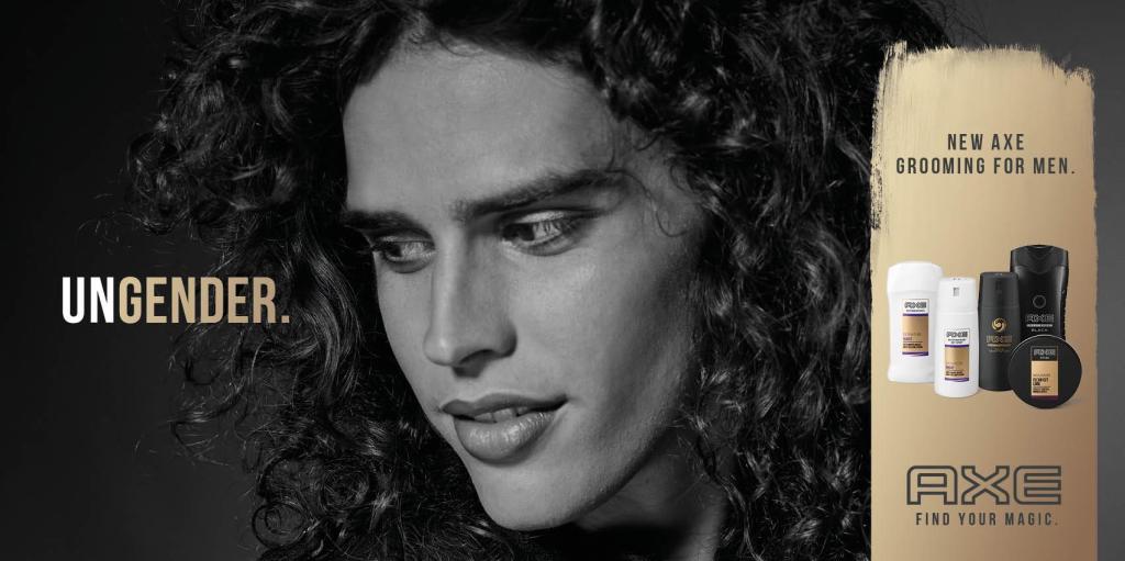 Publicité Axe - Find your magic - Axe grooming for men - Agence 72andSunny - Amsterdam - 2016 - Homme aux traits féminins - Ungender