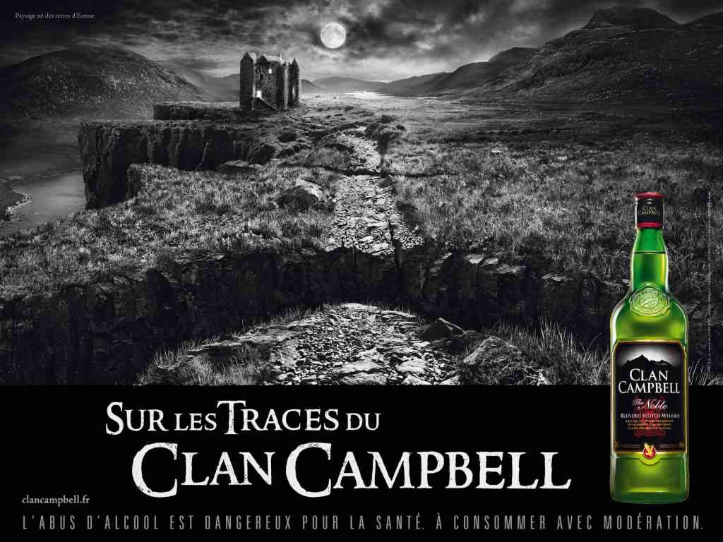 Publicité Clan Campbell - Sur les traces du Clan Campbell - Chemin avec une crevasse - Château - Agence BDDP@unlimited - 2011