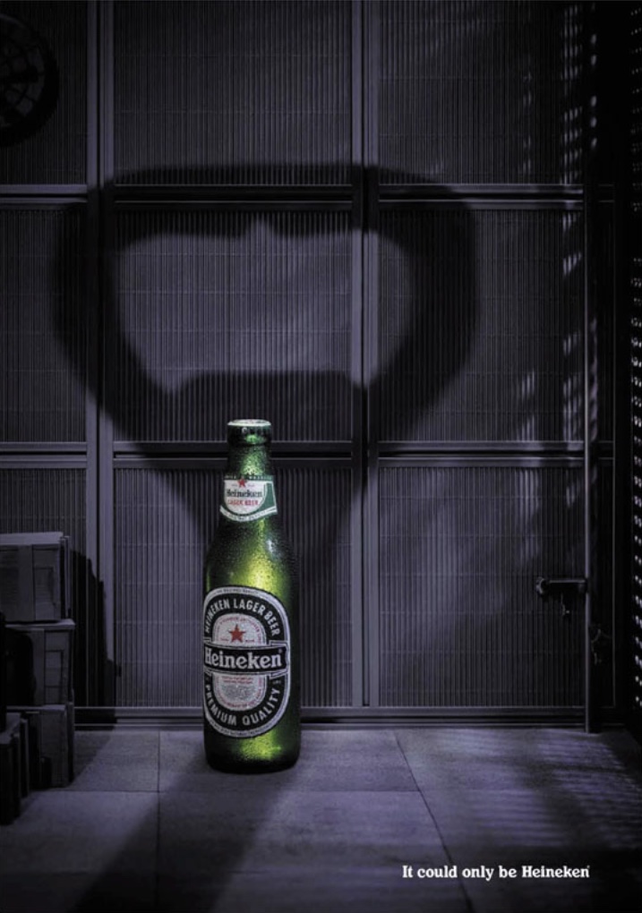 Publicité Heineken - It could only be Heineken - Décapsuleurs - Agence Bates 141 - Singapour - 2001 - Ombre