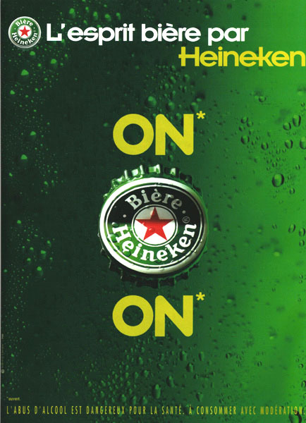 Publicité Heineken - L'esprit bière par Heineken - Agence Publicis - 1999 - Capsule - On - On