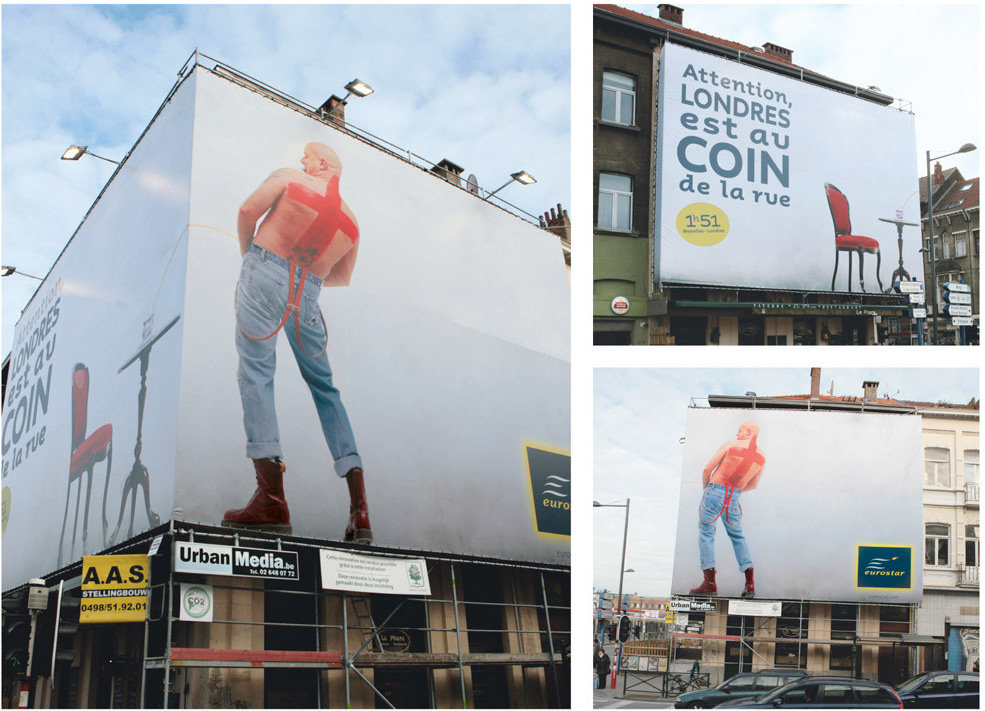 Publicité Eurostar - Attention Londres est juste au coin de la rue - Agence TBWA Bruxelles - 2009 - Un supporter anglais urine dans un verre
