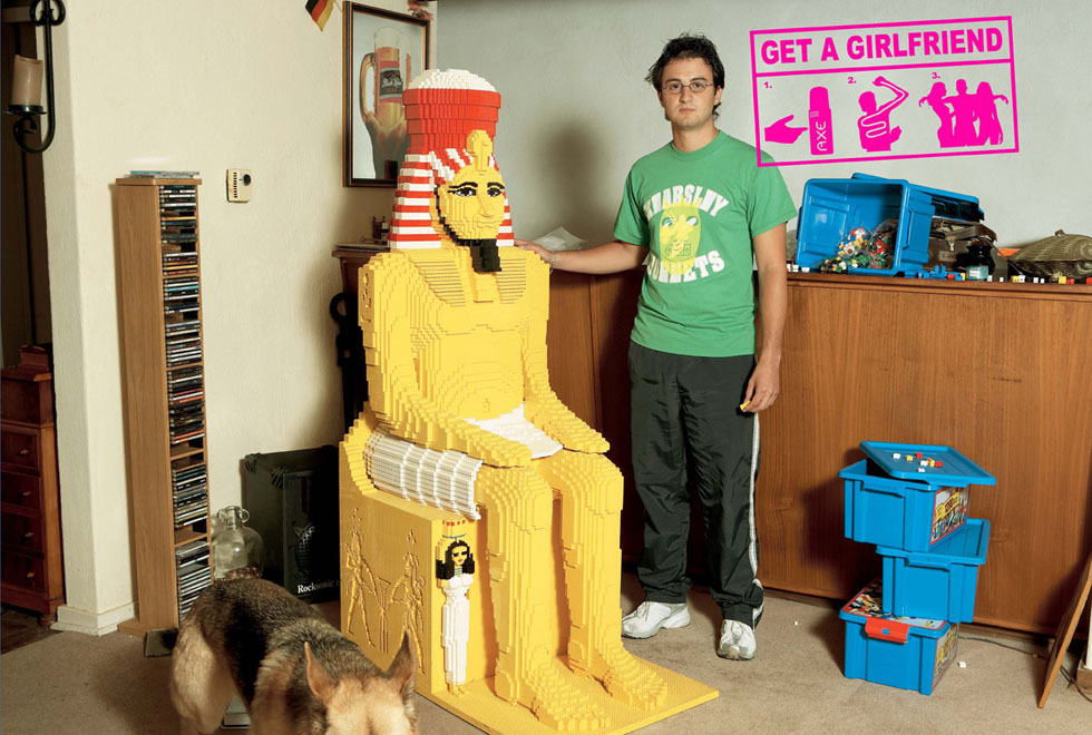 Publicité Axe - Get a girlfriend - Agence Lowe&Bull - Afrique du sud - 2006 - Statue égyptienne en Lego 