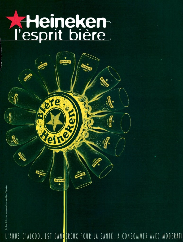 Publicité Heineken - L'esprit bière - Effet solarisation - Agence Publicis Conseil - 1996 - Pissenlit entier