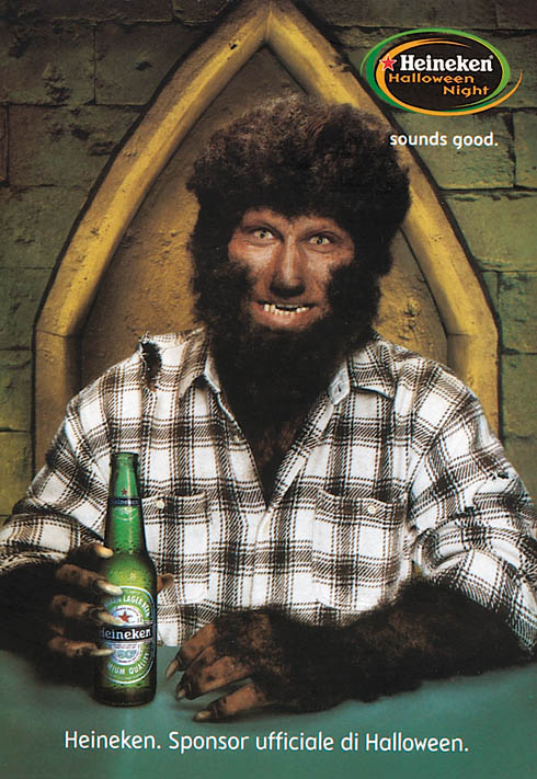 Publicité Heineken - Halloween -Agence JWT Italie - 2003 - Loup garou