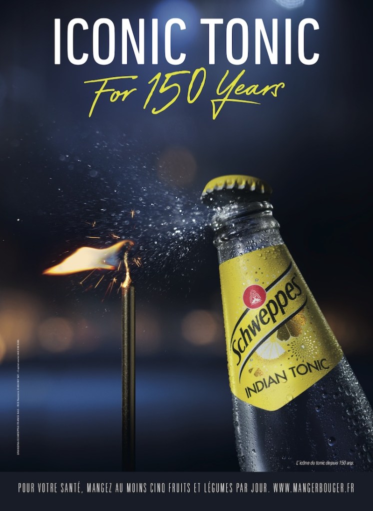 Publicité Schweppes - Iconic Tonic for 150 years - Anniversaire - Allumette - Agence BETC - 2020