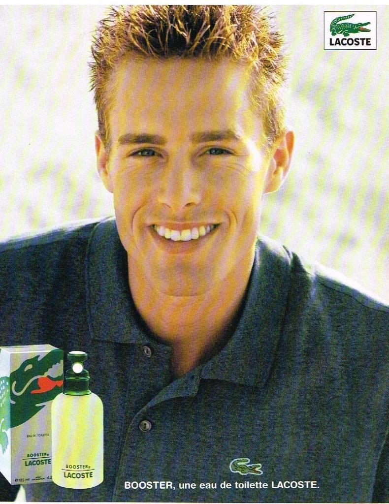Publicité Lacoste - Parfum - Booster - Une eau de toilette Lacoste - Homme - 1993