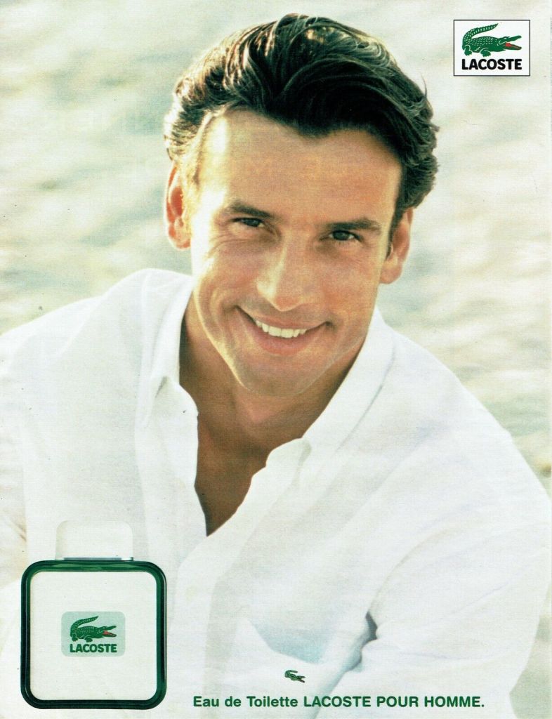 Publicité Lacoste - Parfum - Eau de toilette Lacoste pour homme- Homme plage - 1993