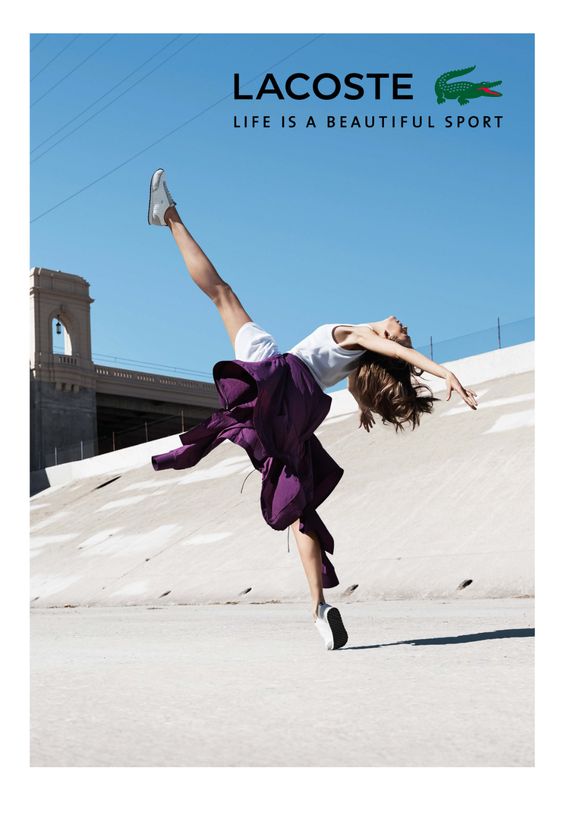Publicité Lacoste - Life is a beautiful sport - Agence BETC - urbain - Femme danseuse  - 2014
