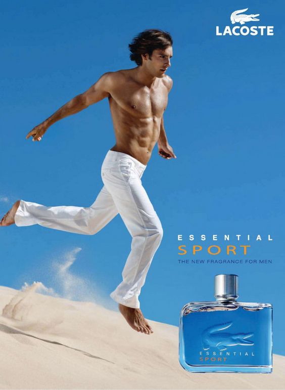 Publicité Lacoste - Parfum - Essential Sport - Homme - Suspension - Dune 
