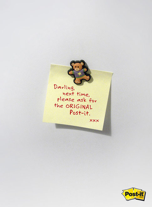 Publicité Post-it - Original - Darling next time please ask for the original - Grèce - 2007