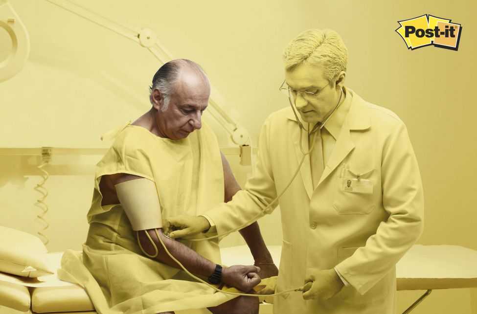 Publicité Post-it - Yellow - Rendez-vous médical - Patient - Jaune - Agence Grey - Brésil - 2011