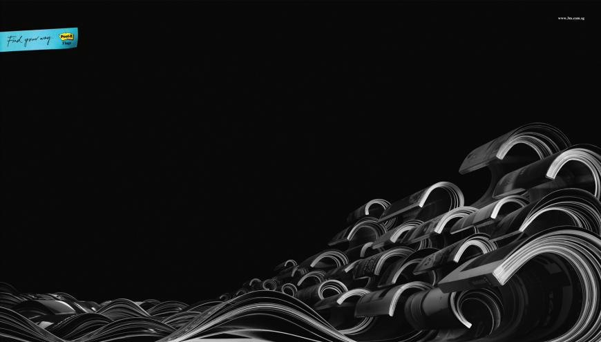 Publicité Post-il - Find your way - trouve t-on chemin - Livres - Océan - DDB - Singapour - 2011