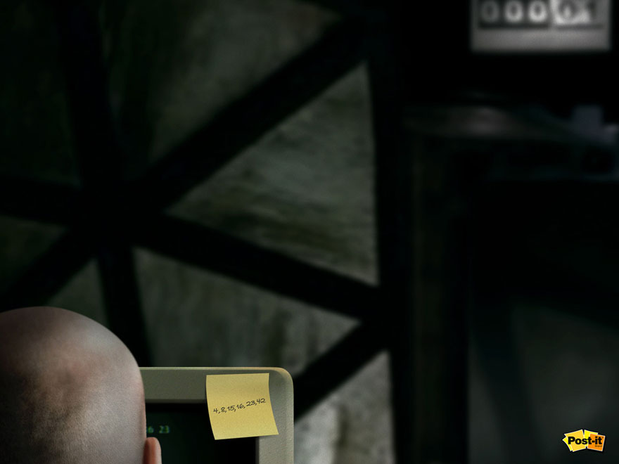 Publicité Post-it - Référence à la série Lost - Chili