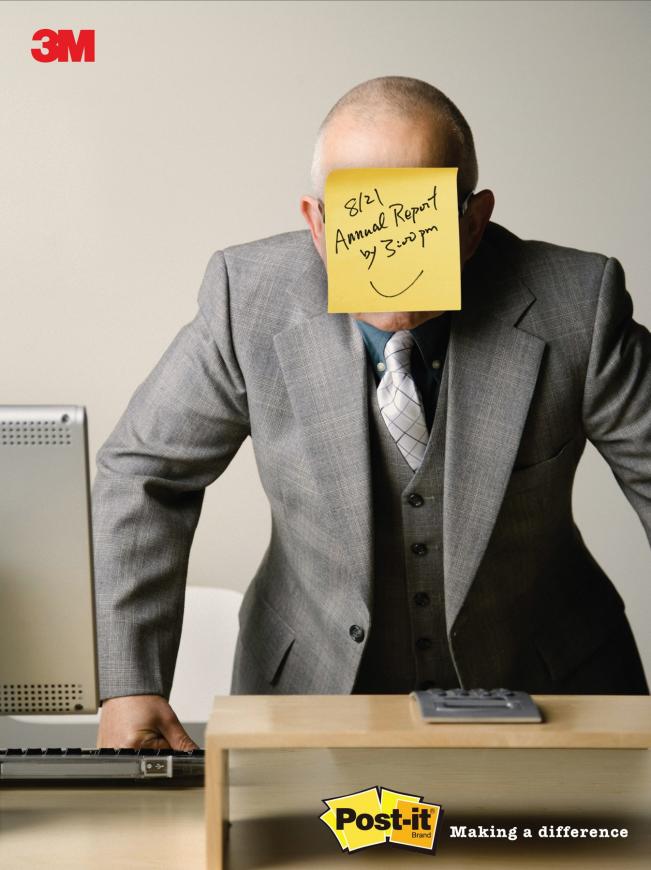 Publicité Post-it - Visage masqué - Rapport Annuel - DraftFCB - Taipei - 2012