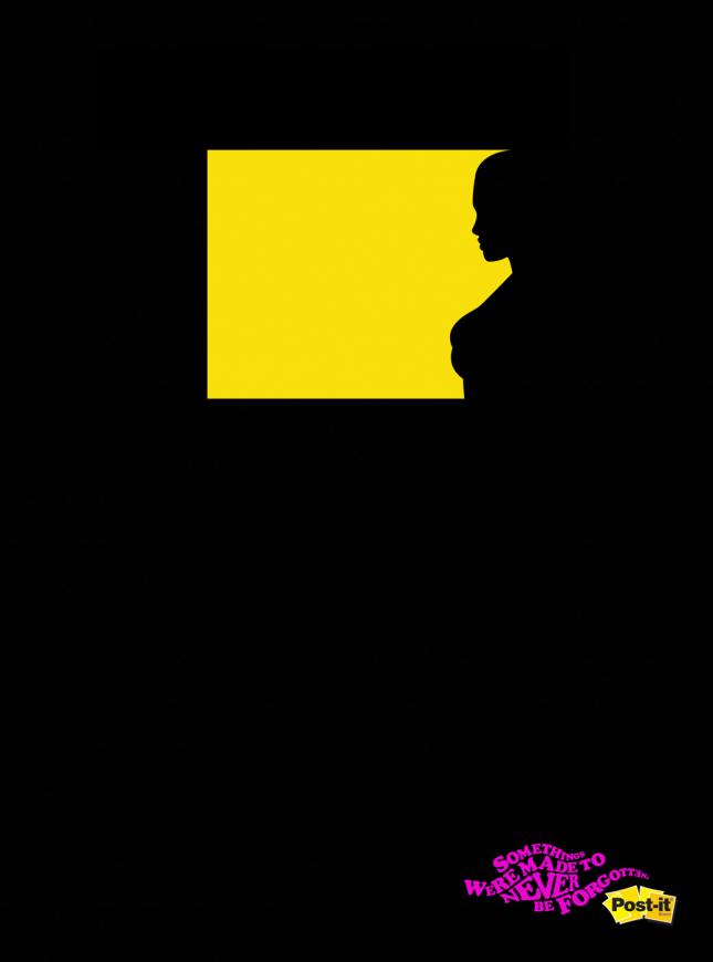 Publicité Post-It - Quelque chose a été fait pour ne jamais être oublié Ecran - Personnages - Angelina Jolie - Lara Croft 