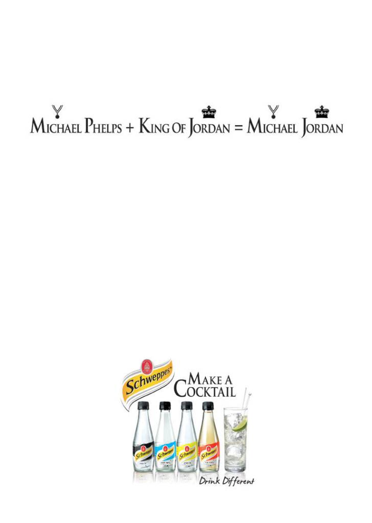 Publicité Schweppes - Make a cocktail - Michael Phelps + King of Jordan = Michael Jordan - Israel